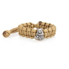 Браслет с шармом Панда из мельхиора - армейский паракорд