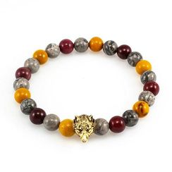 Браслет с бусиной волка