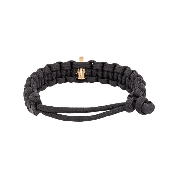 Браслет с шармом Спартанский шлем из бронзы - чёрный паракорд, фото 4