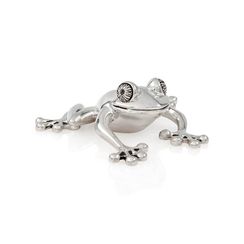Статуэтка Лягушка - фигурка из серебра 925 пробы