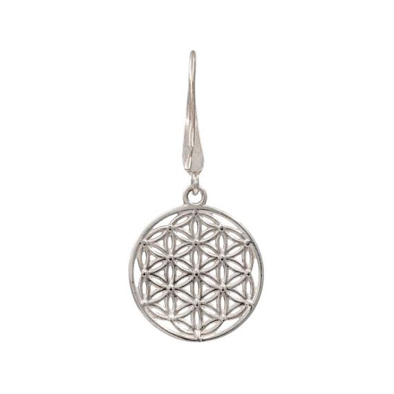 Цветок жизни - серьги из серебра, фото 2