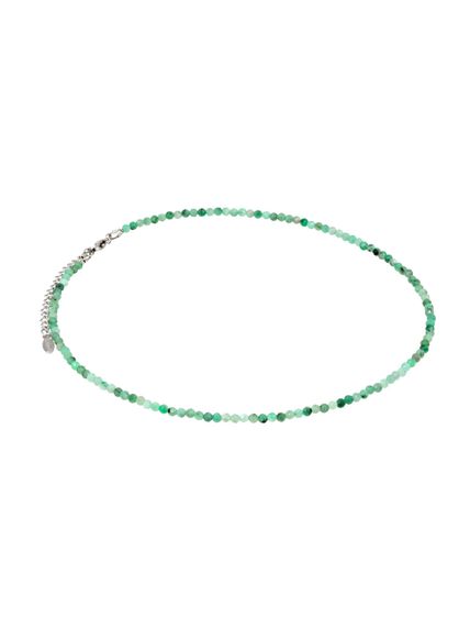 Фото чокер из берилла изумрудного 2165/3_берилл_из на белом фоне сбоку