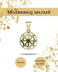 Оберег Молвинец в солнце подвеска малая бронза мельхиор