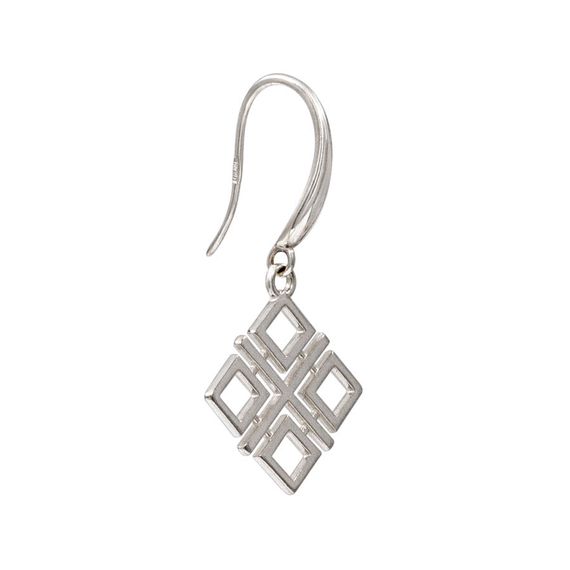 Макошь - ювелирные серьги - славянский оберег из серебра 925 пробы, фото 4