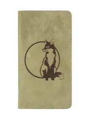 Кошелек высокий Лиса зеленый нубук