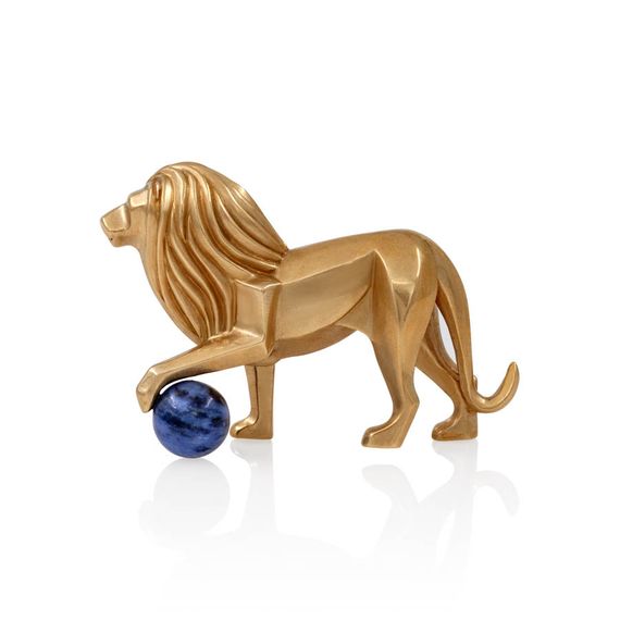 Статуэтка Лев - фигурка из бронзы, живое фото 1