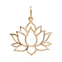 Лотос - подвеска из золота