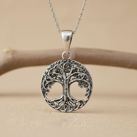 Подвеска Древо жизни - кулон из серебра 925, живое фото 1