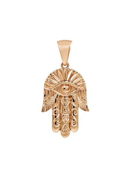 Купите кулон священная ладонь из серебра с позолотой.