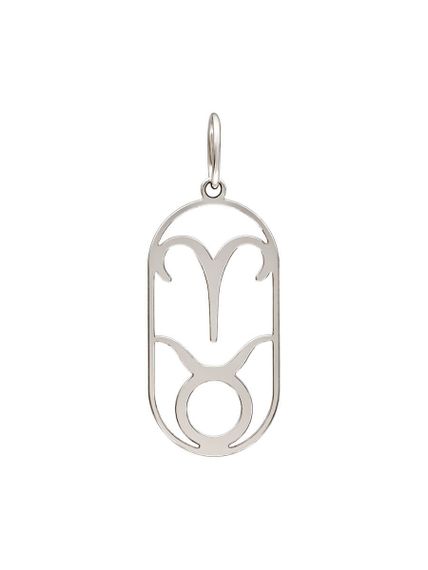 Подвеска Куспид Овен-Телец из серебра, вид спереди