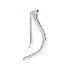 Серьги Волна из серебра 925 пробы