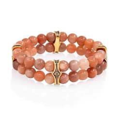 Браслет Всевидящее Око из Бронзы Двойной с гелиолитом 8 мм