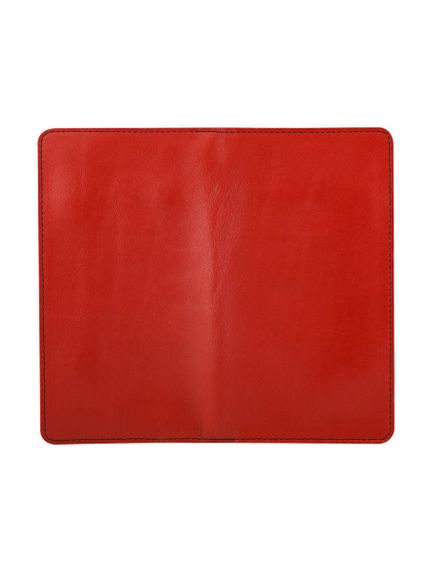 Фото функционального кошелька Классический из красной кожи, вид сзади.