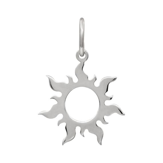 Кулон Солнце - подвеска из серебра, вид сзади