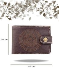 Портмоне Всевидящее око темно-коричневая кожа 05067