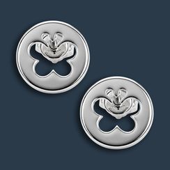 Серьги-пусеты Бабочка из серебра 925 пробы