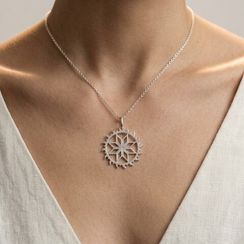 Алатырь в солнце подвеска из серебра