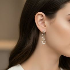 Серьги Силуэт из серебра 925 пробы