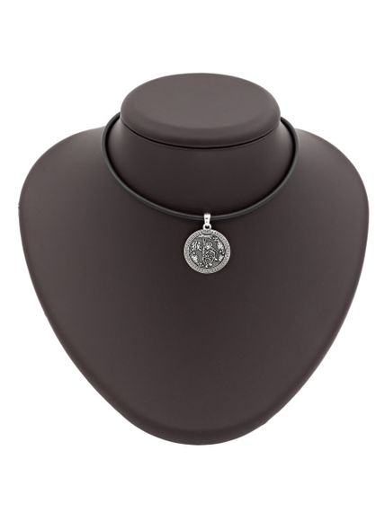 Китайский знак зодиака Обезьяна подвеска из серебра 925 пробы, на постаменте