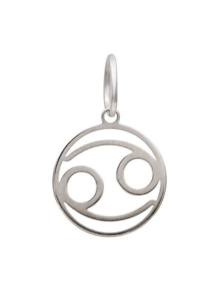 Подвеска Знак зодиака Рак из серебра, вид сзади