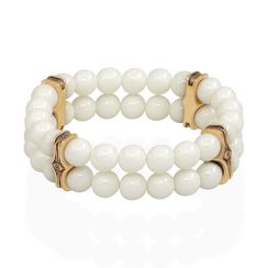 Браслет Всевидящее око из бронзы двойной с керамикой 8 мм