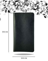 Кошелек классический черная кожа 05014