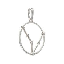 Подвеска на шею Созвездие Рыбы Знак зодиака серебро с фианитами