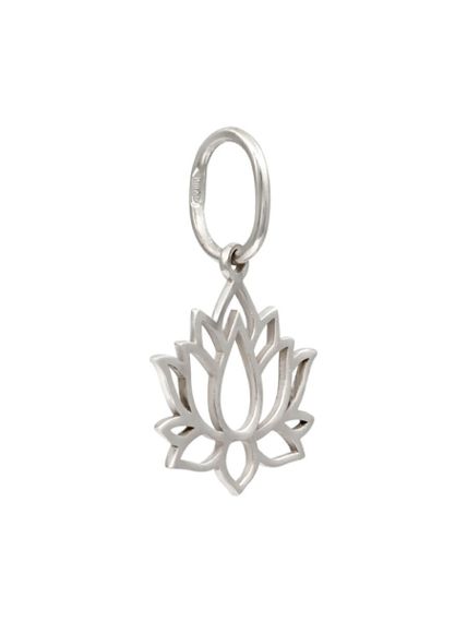 Подвеска Лотос малый из серебра, вид сбоку