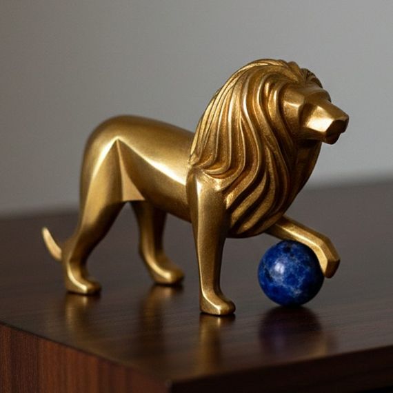 Статуэтка Лев - фигурка из бронзы, фото 5