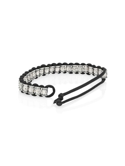 Браслет со скандинавскими рунами из серебра 925 на паракорде, вид 5