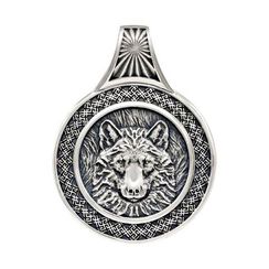 Подвеска Велес Волк из серебра