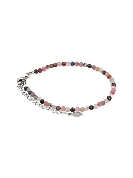 Фото браслет из турмалина 2049/3_турмалин на белом фоне сбоку