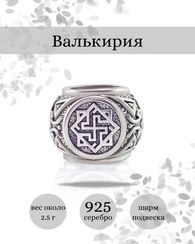 Шарм Валькирия из серебра