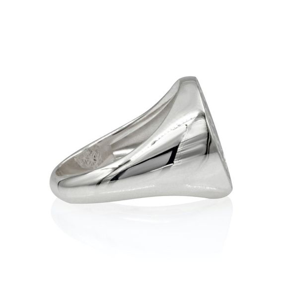 Кольцо Цветок жизни из серебра, вид сбоку 1