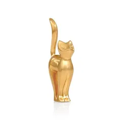 Кольцедержатель Кошка стоит - фигурка из бронзы