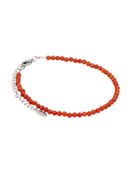 Фото браслет из сердолика 2046/3_сердолик на белом фоне анфас