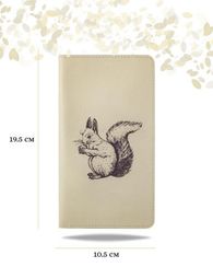 Кошелек Белка молочная кожа