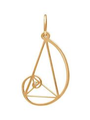 Подвеска Золотое сечение из серебра с позолотой