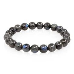 Браслет из натурального лунного камня чёрного 8 мм
