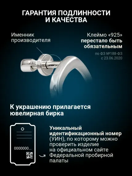 Серьги-пусеты Квадрат скругленный из серебра 925 пробы, фото 4