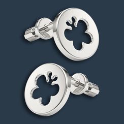 Серьги-пусеты Бабочка из серебра 925 пробы