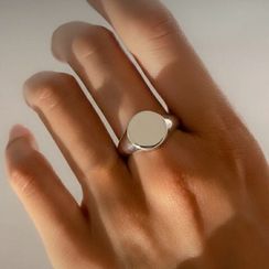 Кольцо Круг под гравировку из серебра 925 пробы