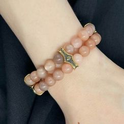 Браслет Всевидящее Око из Бронзы Двойной с гелиолитом 8 мм