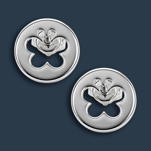 Серьги-пусеты Бабочка из серебра 925 пробы, фото 2