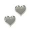 Серьги-пусеты Сердце большое из серебра 925 пробы, вид 1
