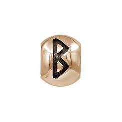 Шарм с руной Беркана - бусина для браслета из бронзы