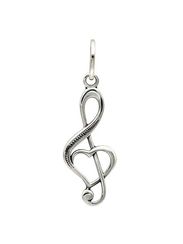 Скрипичный ключ подвеска из серебра