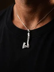 Секира Перуна подвеска из мельхиора