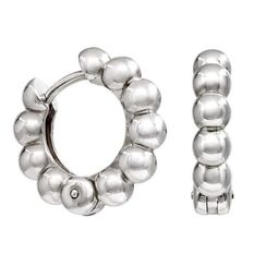 Серьги Конго шары из серебра 925