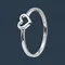 Кольцо с сердечком из серебра 925